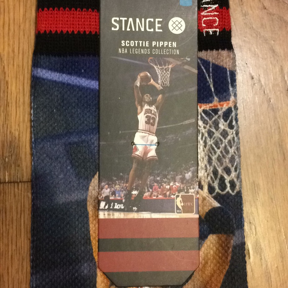 NBA Scottie Pippen Chicago Bulls Stance Socks - Picture 3 of 4